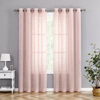 Tranquility Grommet Top Sheer Single Curtain Panel