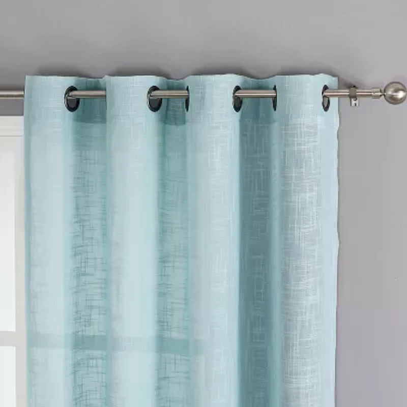 Tranquility Grommet Top Sheer Single Curtain Panel