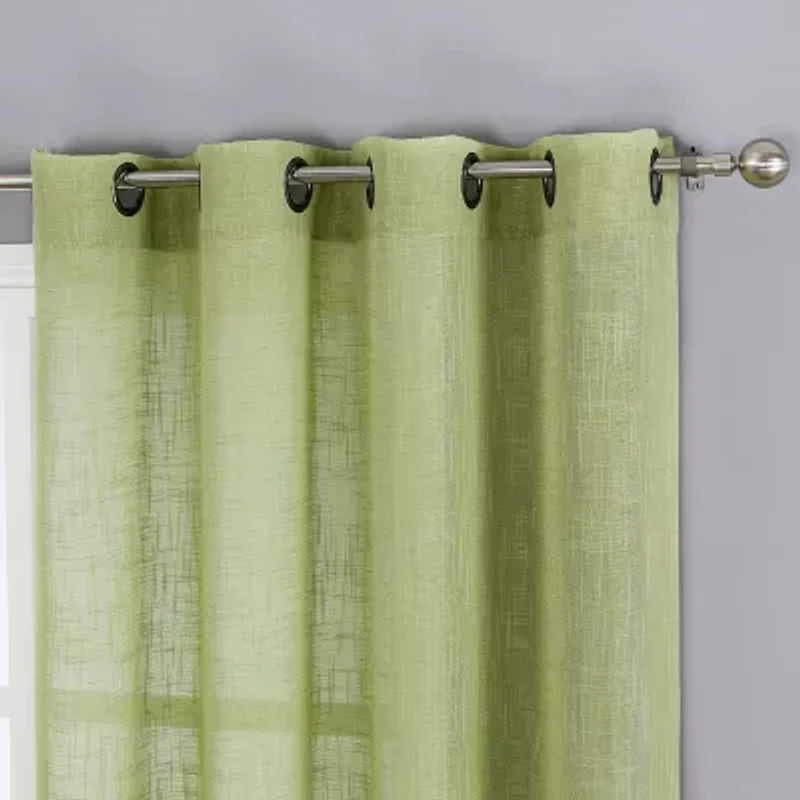 Tranquility Grommet Top Sheer Single Curtain Panel