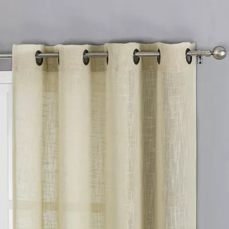 Tranquility Grommet Top Sheer Single Curtain Panel