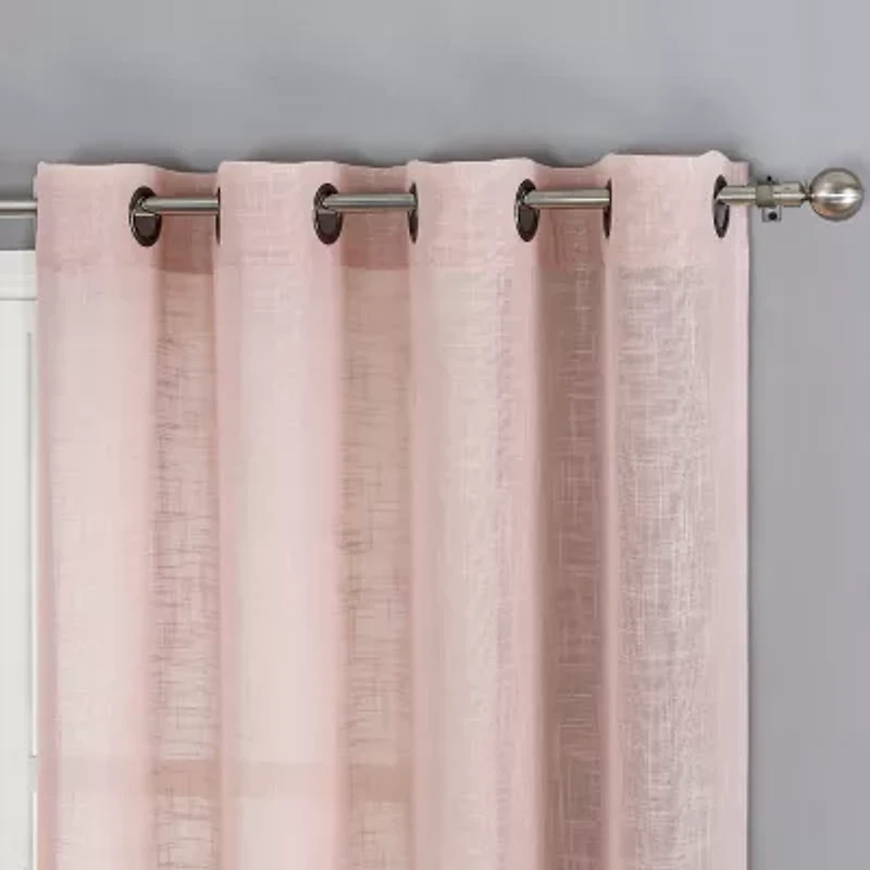 Tranquility Grommet Top Sheer Single Curtain Panel