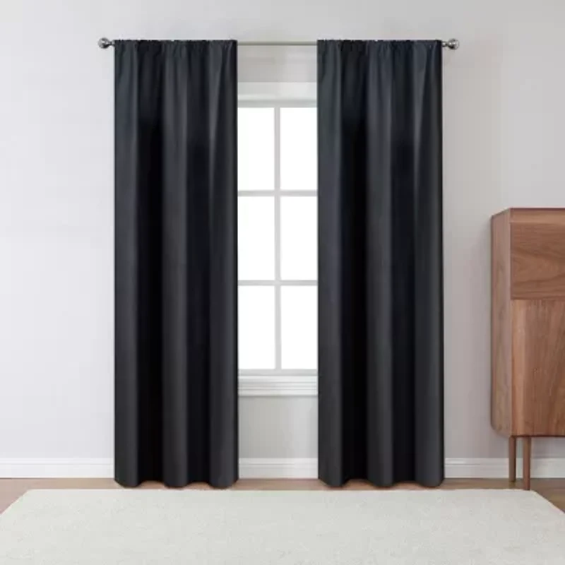 Robinson Rod Pocket 100% Blackout Set of 2 Curtain Panel