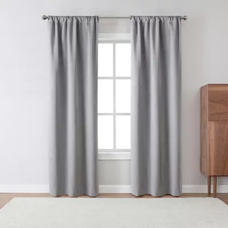 Robinson Rod Pocket 100% Blackout Set of 2 Curtain Panel