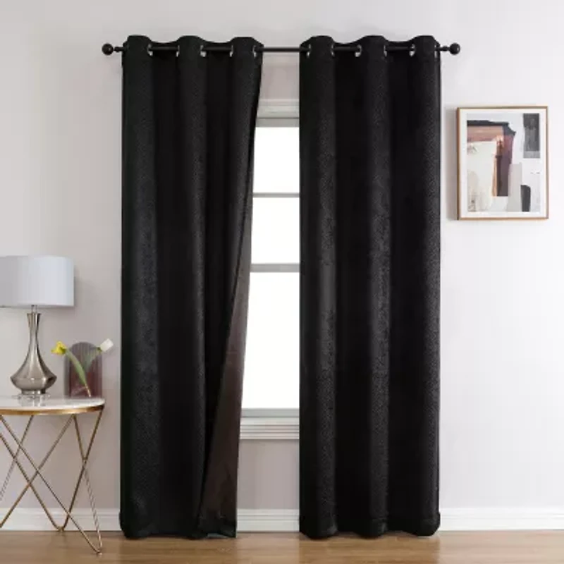 Archie Grommet Top Blackout Set of 2 Curtain Panel