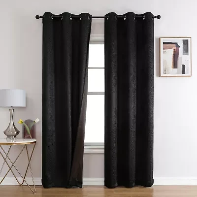 Archie Grommet Top Blackout Set of 2 Curtain Panel