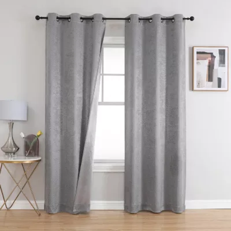 Archie Grommet Top Blackout Set of 2 Curtain Panel