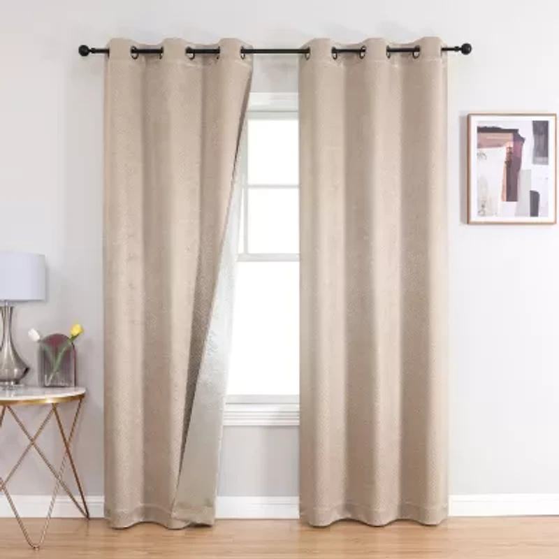 Archie Grommet Top Blackout Set of 2 Curtain Panel
