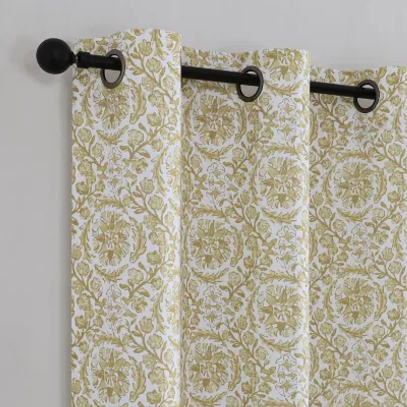 Regal Home Norwood Printed Grommet Top Blackout Set of 2 Curtain Panel