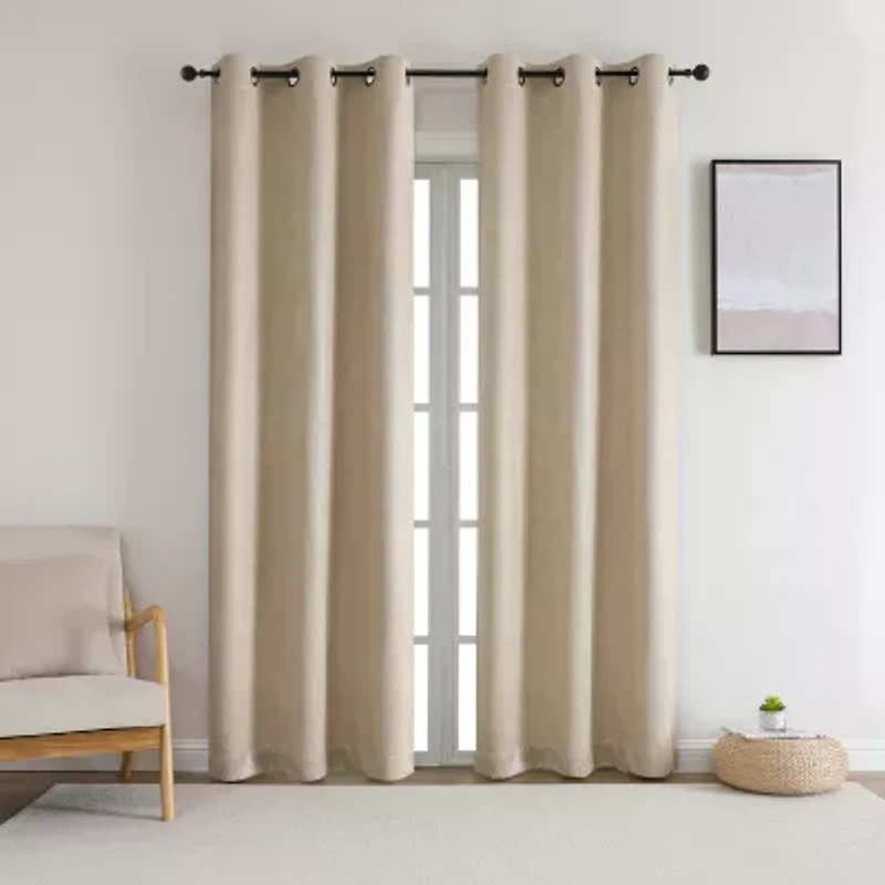 Regal Home Ophelia Grommet Top Blackout Set of 2 Curtain Panel