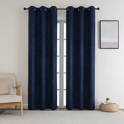 Regal Home Ophelia Grommet Top Blackout Set of 2 Curtain Panel