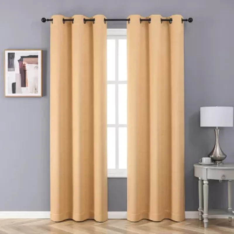 Novalie Grommet Top Blackout Set of 2 Curtain Panel