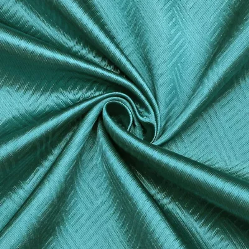 Regal Home Ashby Grommet Top Embossed Blackout Single Curtain Panel