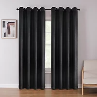 Regal Home Ashby Grommet Top Embossed Blackout Single Curtain Panel