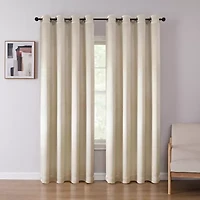 Regal Home Ashby Grommet Top Embossed Blackout Single Curtain Panel