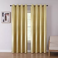 Regal Home Ashby Grommet Top Embossed Blackout Single Curtain Panel