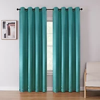Regal Home Ashby Grommet Top Embossed Blackout Single Curtain Panel