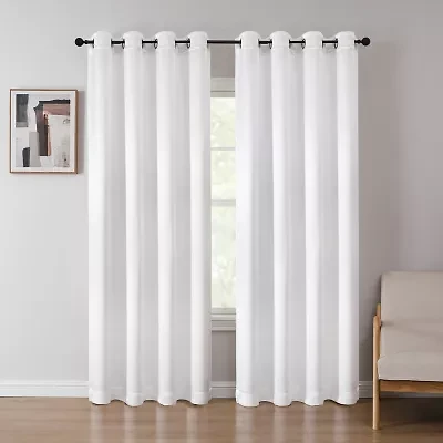 Regal Home Ashby Grommet Top Embossed Blackout Single Curtain Panel