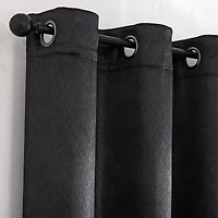 Regal Home Ashby Grommet Top Embossed Blackout Single Curtain Panel