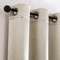 Regal Home Ashby Grommet Top Embossed Blackout Single Curtain Panel