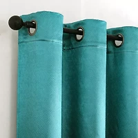 Regal Home Ashby Grommet Top Embossed Blackout Single Curtain Panel