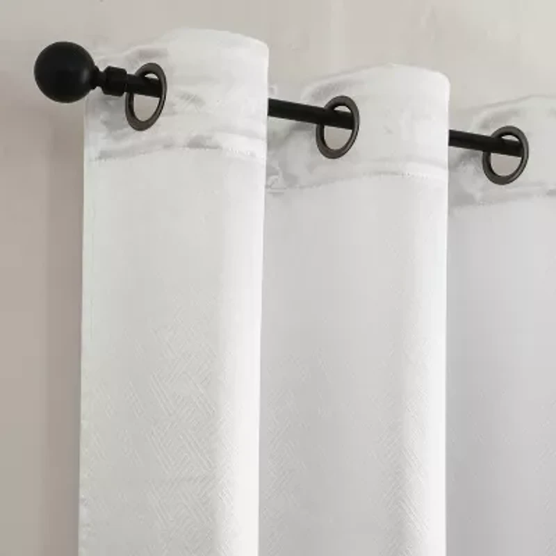 Regal Home Ashby Grommet Top Embossed Blackout Single Curtain Panel