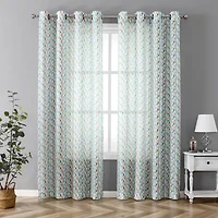 Tranquility Grommet Top Sheer Single Curtain Panel
