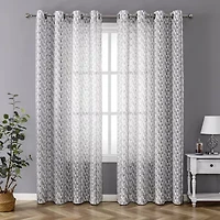 Tranquility Grommet Top Sheer Single Curtain Panel