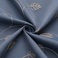 Aurora Grommet Top Embroidered Blackout Single Curtain Panel