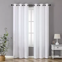 Regal Home Pascal Grommet Top Energy Saving Embossed Blackout Set of 2 Curtain Panel