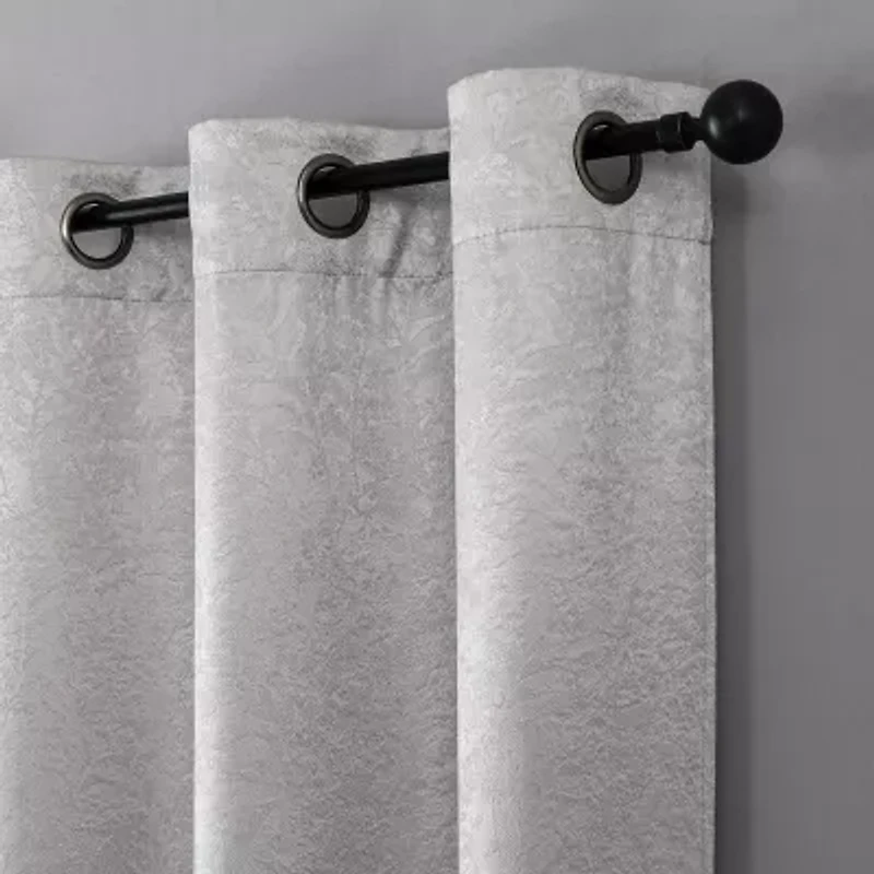 Regal Home Pascal Grommet Top Energy Saving Embossed Blackout Set of 2 Curtain Panel
