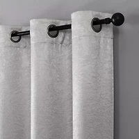 Regal Home Pascal Grommet Top Energy Saving Embossed Blackout Set of 2 Curtain Panel
