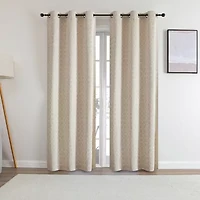 Regal Home Tobias Grommet Top Energy Saving Embossed Blackout Set of 2 Curtain Panel