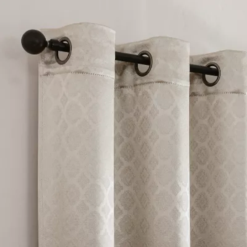 Regal Home Tobias Grommet Top Energy Saving Embossed Blackout Set of 2 Curtain Panel