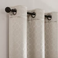 Regal Home Tobias Grommet Top Energy Saving Embossed Blackout Set of 2 Curtain Panel