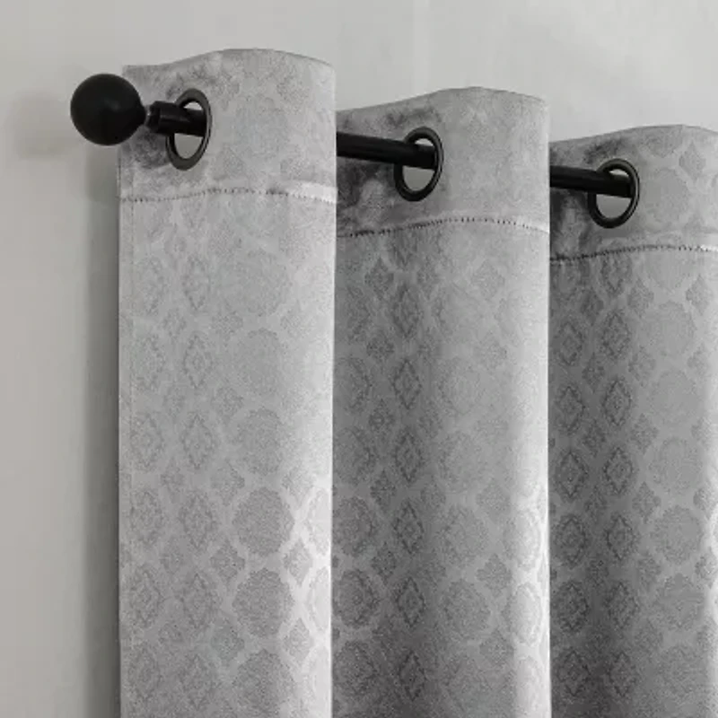 Regal Home Tobias Grommet Top Energy Saving Embossed Blackout Set of 2 Curtain Panel