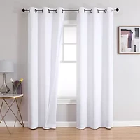 Regal Home Ripple Grommet Top Energy Saving Embossed Blackout Set of 2 Curtain Panel