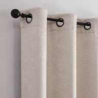 Regal Home Ripple Grommet Top Energy Saving Embossed Blackout Set of 2 Curtain Panel