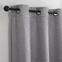 Regal Home Ripple Grommet Top Energy Saving Embossed Blackout Set of 2 Curtain Panel