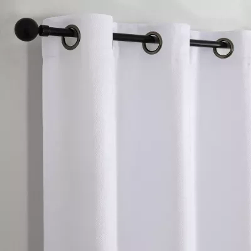 Regal Home Ripple Grommet Top Energy Saving Embossed Blackout Set of 2 Curtain Panel