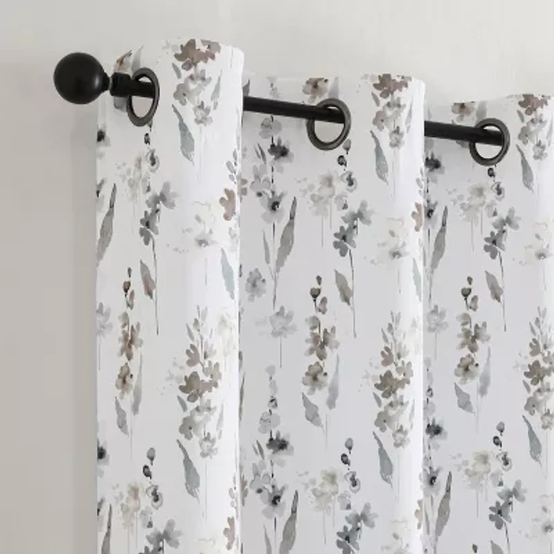 Regal Home Isla Printed Grommet Top Energy Saving Blackout Set of 2 Curtain Panel