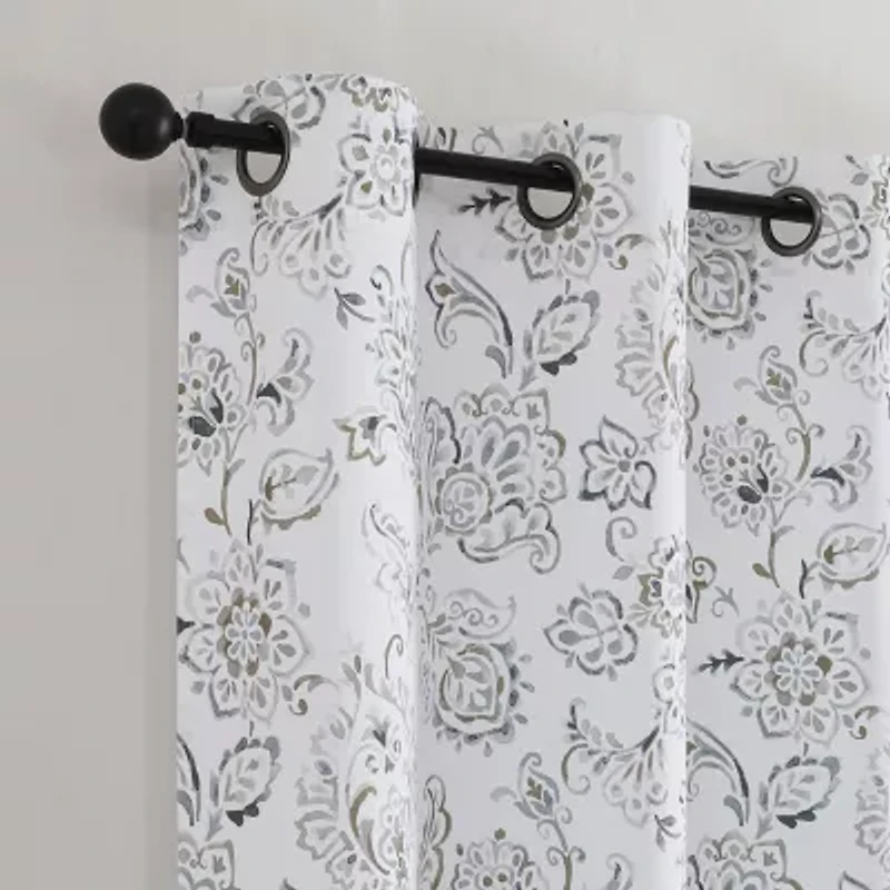 Regal Home Kelvis Printed Grommet Top Energy Saving Blackout Set of 2 Curtain Panel