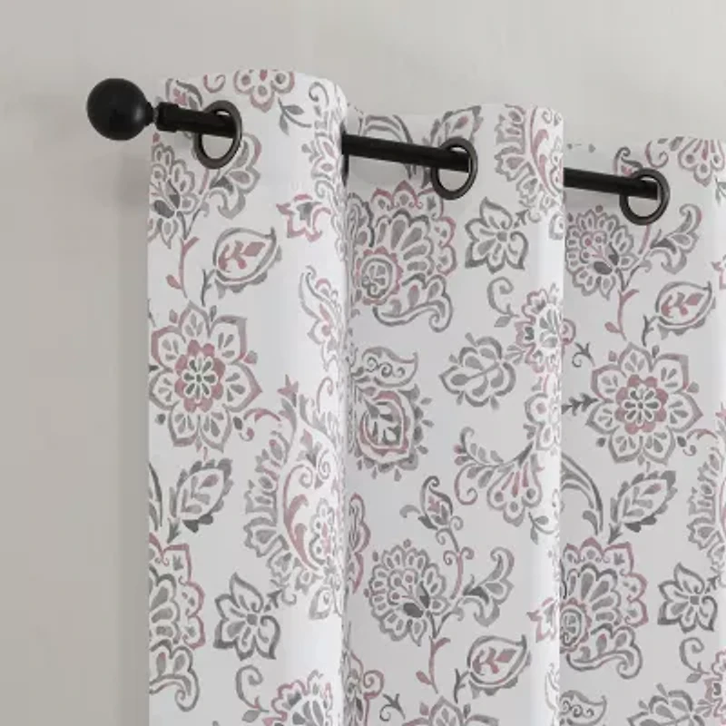 Regal Home Kelvis Printed Grommet Top Energy Saving Blackout Set of 2 Curtain Panel