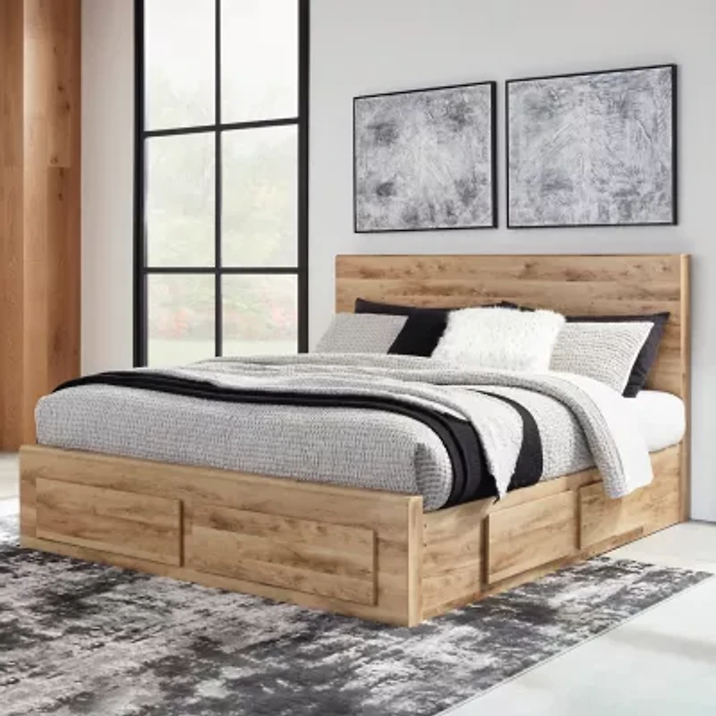 Signature Design by Ashley Hyanna Panel Bed with 6 Side Storage Drawers
