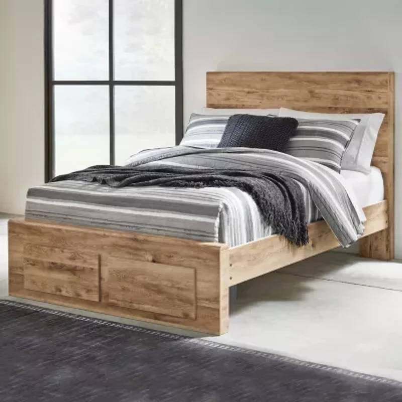 Signature Design by Ashley Hyanna Panel Bed with 2 Footboard Storage Drawers