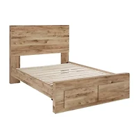 Signature Design by Ashley Hyanna Panel Bed with 2 Footboard Storage Drawers