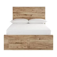 Signature Design by Ashley Hyanna Panel Bed with 2 Footboard Storage Drawers