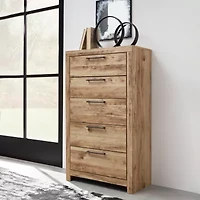 Signature Design by Ashley Hyanna 5-Drawer Chest in Tan Brown