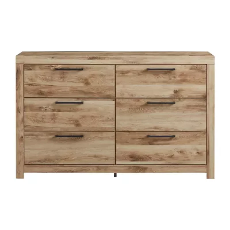 Signature Design by Ashley Hyanna 6-Drawer Dresser in Tan Brown