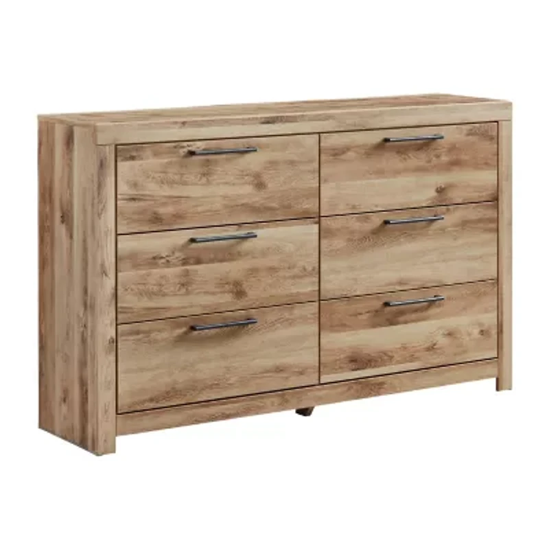 Signature Design by Ashley Hyanna 6-Drawer Dresser in Tan Brown