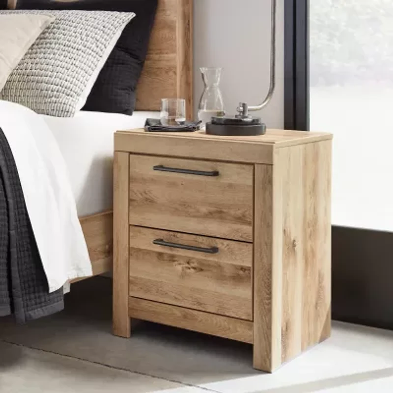 Signature Design by Ashley Hyanna Nightstand in Tan Brown
